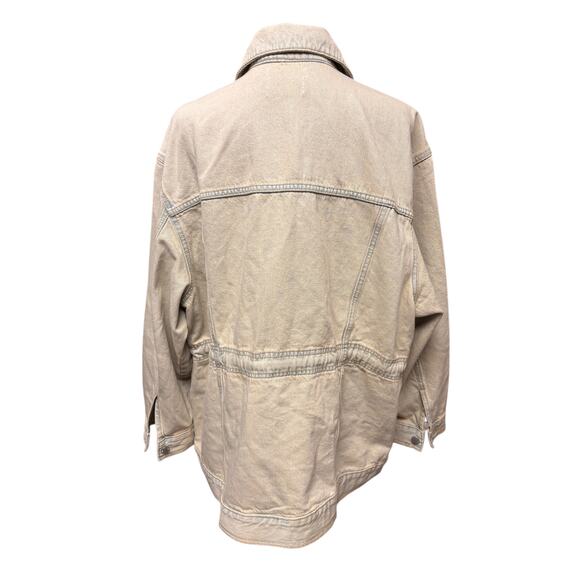 Universal Thread Light Wash Denim Utility Jacket Women’s M Adjustable Waist XL - Picture 4 of 7